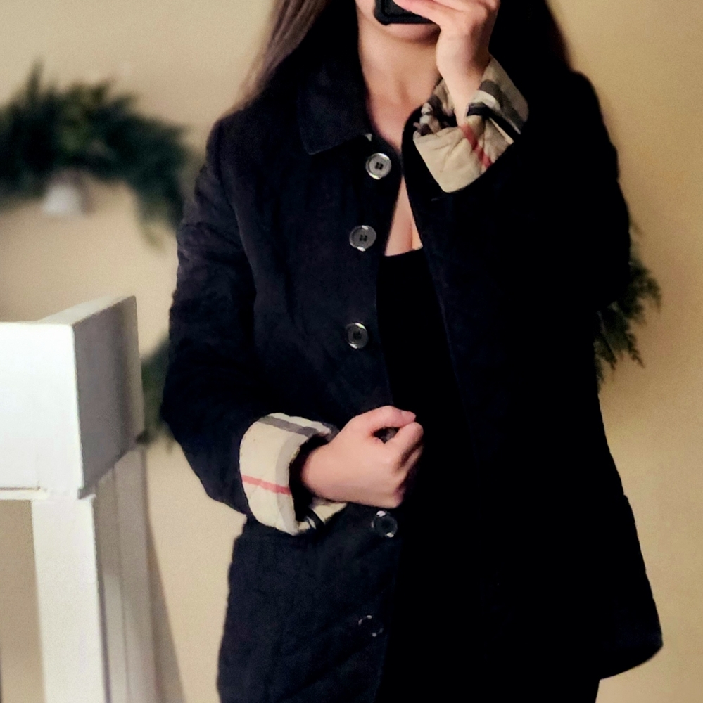 AUTHENTIC BURBERRY BRIT PLAID JACKET SIZE SMALL